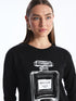LC Waikiki Crew Neck Printed Long Sleeve Women's Sweatshirt Tunic